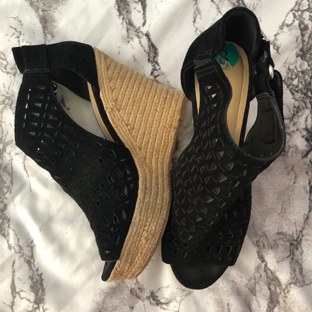 Black Velcro Wedges ◾️
